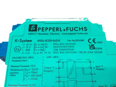 New | in-Stock Pepperl+Fuchs K-System SMART Current Driver 2-Channel 295089 Industrial Controls Michigan US | Maverick Industrial Sales #1393104