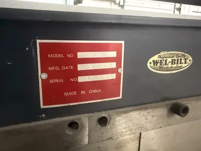 40" WELBILT HAND PRESS BRAKE & SHEET ROLLER: YOBRO #25208