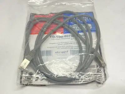 NEW EATON TRIPP LITE CAT5E GRAY MOLDED STP PATCH CABLE RJ45 7FT