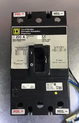 Square D KAL 2 pole 200A 600V KAL262001422 Circuit Breaker 4E-3