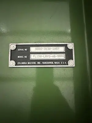 USED COLUMBIA MACHINE CO FL150-LRFD-AB-9806