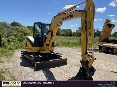 Used 2024 KOMATSU PC55MR-5 Crawler Excavators - Mini Wisconsin US | Proxy Equipment #1388869