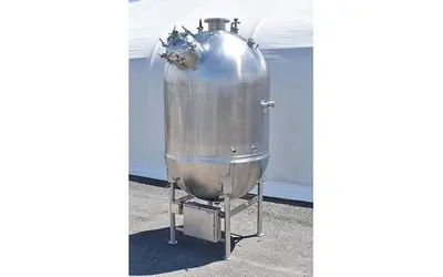 Used Hamilton 500 Gallon Jacketed Tank (Kettle), Full Vacuum / Evaporator