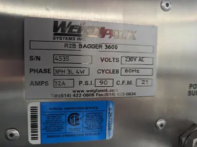USED WEIGHPACK SYSTEMS INC R2B 3600