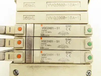 SMC VQC2401-51 Pneumatic Solenoid Valve 5-Station Manifold Block