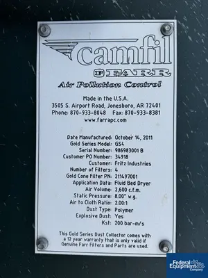 USED Camfil Camfil Farr Model GS4 Carbon Steel Dust Collector