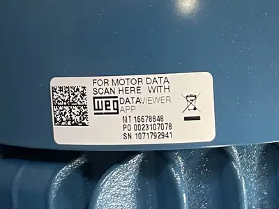 1.5 hp, 230/400 volts, 2880 rpm, 90S Electric Motor