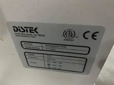 Distek model 3100 bathless Disintegration system
