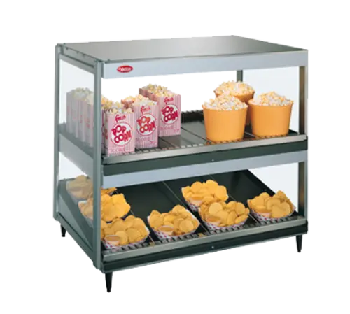 Hatco GRSDS/H-41D 41" Self Service Countertop Heated Display Shelf - (2) Shelves, 120v