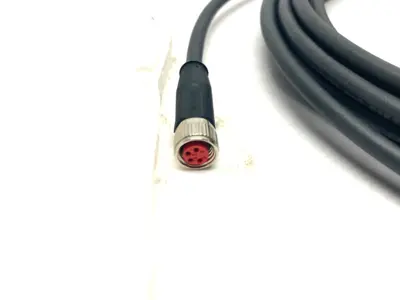 USED BECKHOFF DOUBLE ENDED POWER CABLE M8 4-PIN 5M LENGTH 017948