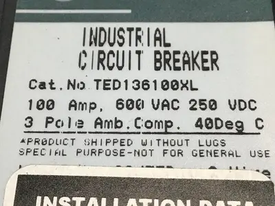 USED GE TED136100XL / DISCONNECT