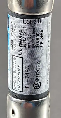 LITTELFUSE FLNR-60-ID DUAL-ELEMENT TIME-DELAY FUSE, 250-VOLT, 60-AMP. Loc4C-19