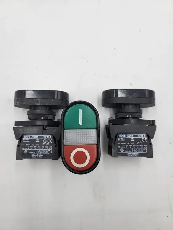 Used ALLEN-BRADLEY ALLEN BRADLEY ON/OFF SWITCH 800E-3X10 | 800E-3X01 PLASTIC BLOCK Switch Parts | ND Industrial Surplus #1216831