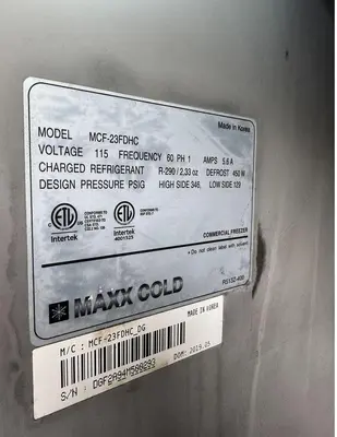 USED MAXX COLD MCF-23FDHC