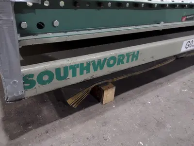 3000 LB X 72" X 48" SOUTHWORTH MODEL #LS4-36 HYDRAULIC SCISSOR LIFT TABLE WITH ROTATING,110V SINGLE PHASE: STOCK #20938