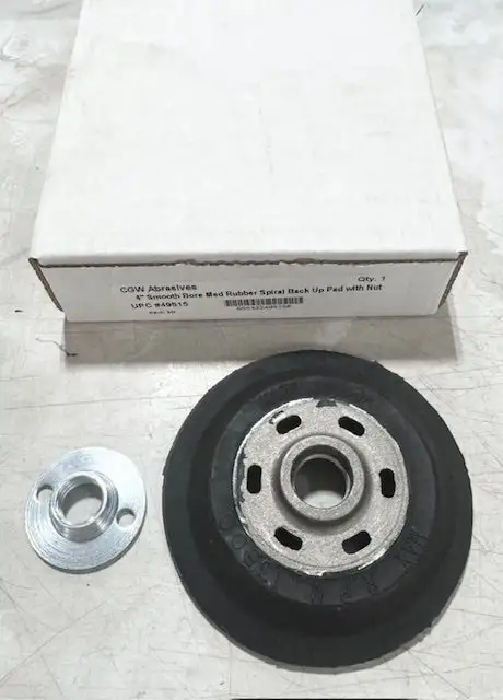 CGW 4" Rubber Fiber Disc Back-Up Pad Smooth Medium with Nut