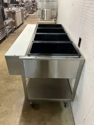 Used Vollrath Used 61" Vollrath Servewell 4 well Stainless Steel Steam Table 120V 2800W - TH1 Steam Tables (Food) Illinois US | Falcon Restaurant Supply #1374928