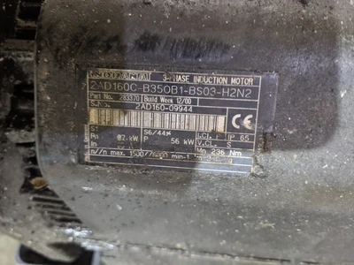 Indramat Induction Motor 2AD160C-B350B1-BS03-H2N2