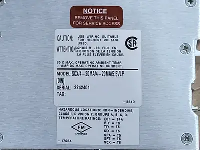 NEW MOORE INDUSTRIES SCX/4-20MA/4-20MA/5.5VLP