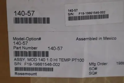 Rosemount™ 140 Retractable Conductivity Sensor 140-57 NEW UNIT STOCK 5915