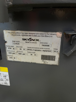 Used 2016 Skyjack SJ4626 Scissor Lifters Wisconsin US | Stack Equipment #1271283