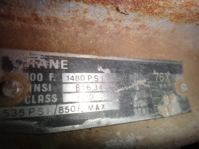 Crane 16" 600 lb Gate Valve