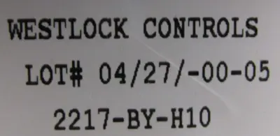 NEW WESTLOCK CONTROLS 2217-BY-H10 VALVE POSITION MONITOR 2217BYH10