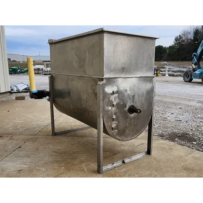 Used Stainless Steel Horizontal Liquid Mixer - 350 Gal. Capacity
