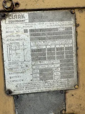 Used 1998 CLARK C500-Y160 DGM Internal Combustion Forklifts: Pneumatic Tire Kentucky US | Proxy Equipment #1385155