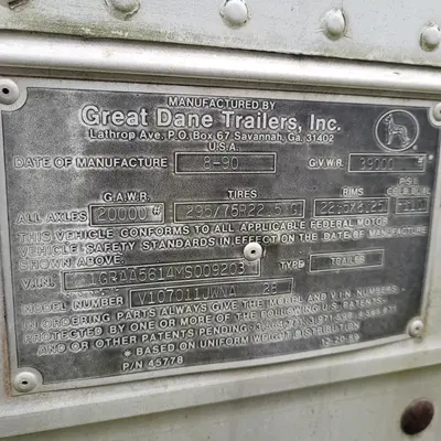 Used 1990 GREAT DANE PUP TRAILER Box Trailers Georgia US | Atlanta Truck Equipment #1298081