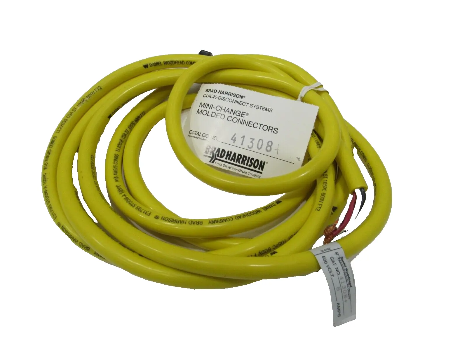 NEW BRAD HARRISON 41308 MINI CHANGE CORDSET 600V 8AMPS