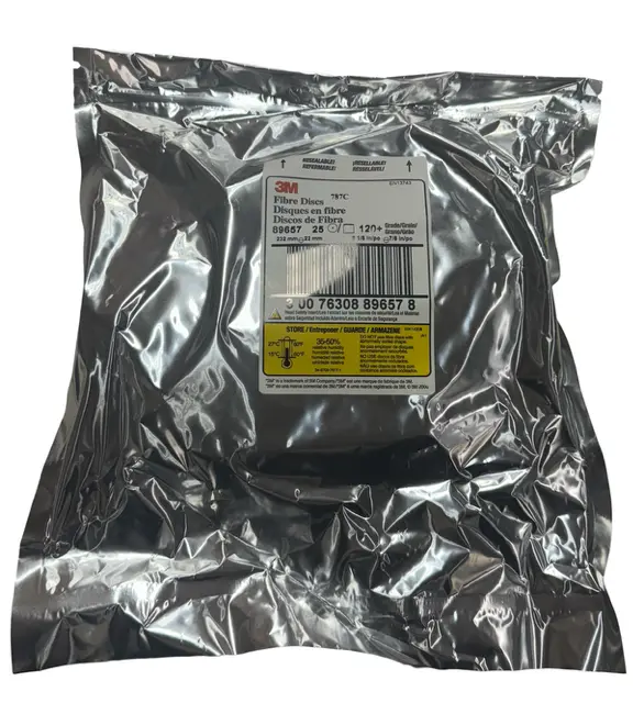3M 787C 9-1/8" x 7/8" Fiber Sanding Discs 120+ Precision Shaped Ceramic 25 Pack