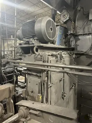 6" X (2) 15 HP WHEEL WHEELABRATOR "SKEW ROLL PIPE & BAR" SHOT BLAST BLASTER SYSTEM: STOCK #20002