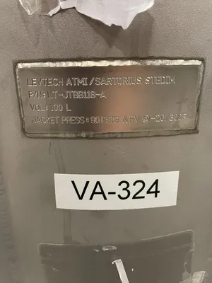 Levtech ATMI Stainless Steel 100L Jacketed Portable Bag Mixing Tank