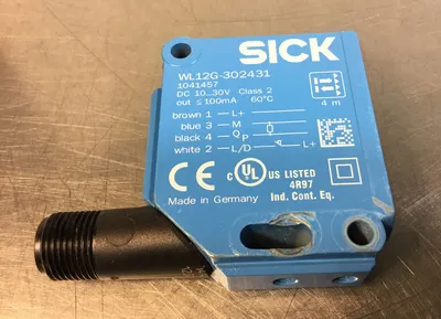 SICK WL12G-302431 PHOTOELECTRIC SENSOR, 1041457, 10-30VDC. 5E-5/5