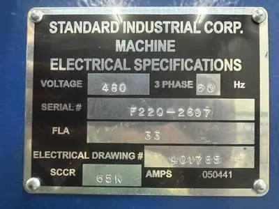 Used 2020 STANDARD INDUSTRIAL AB200-12 Press Brakes Georgia US | The Equipment Hub #1275589