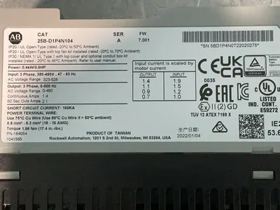 Used ALLENBRADLEY 25BD1P4N104 Variable Speed Drives Ohio US | HGR 24 #1305127