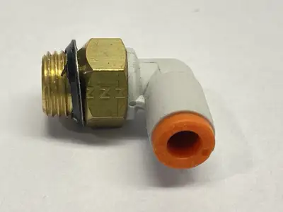 KQ2L03-34 | SMC  Pneumatic Fitting Male Elbow 5/32" OD LOT OF 6 - Used