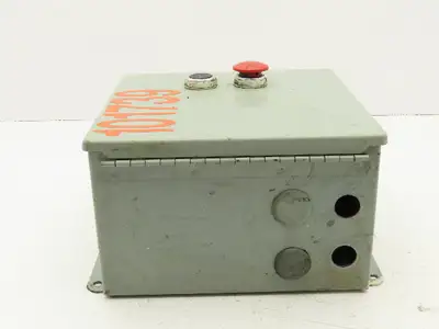 Hoffman A10106CH Electrical Enclosure Junction Box E-Stop Pushbutton 10x10x6"