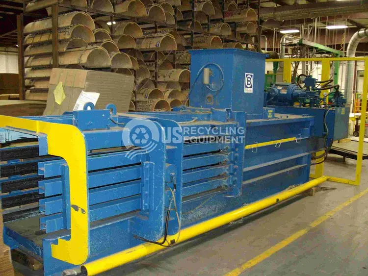 Used BALEMASTER E-4025G MANUAL TIE OPEN END HORIZONTAL Balers | US Recycling Equipment #474445