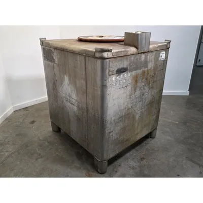Used 395 Gallon Stainless Steel Liquid Tote Bin