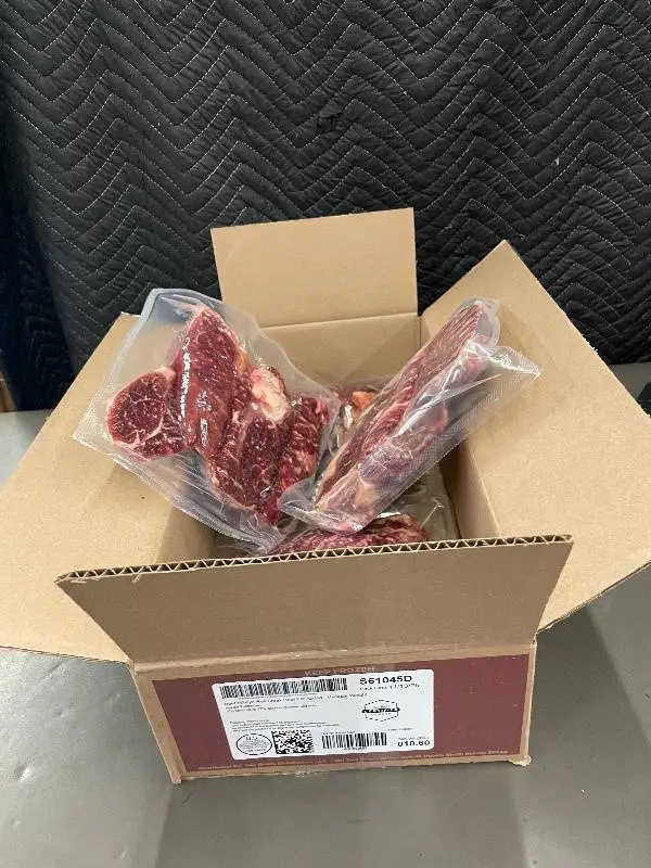 K - Two Rivers S61045D Beef Ribeye Roll Steak - Beef Fat Added - Needle Tenderized - 10.60 lb