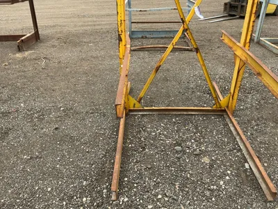 Metal Two Sided Cantilever Rack, welded together, arms stick out 47” on one side and 27-1/2” on othe...