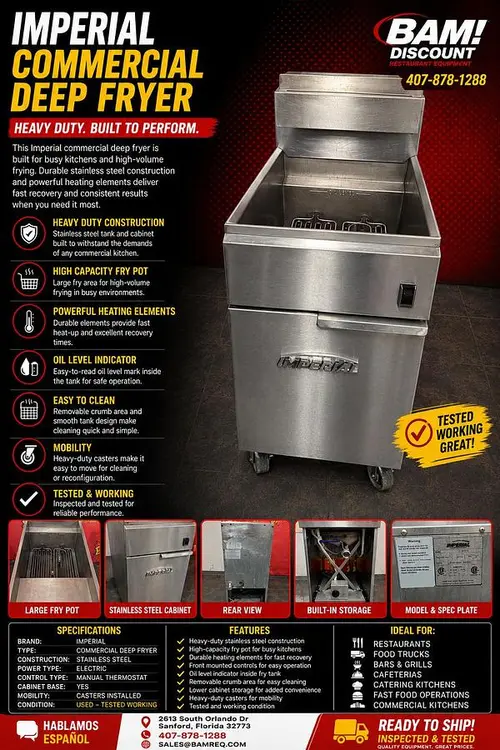 Used IMPERIAL _UNKNOWN_ Electric Cooking Equipment Florida US | BAM Discount Restaurant Equipment #1130146