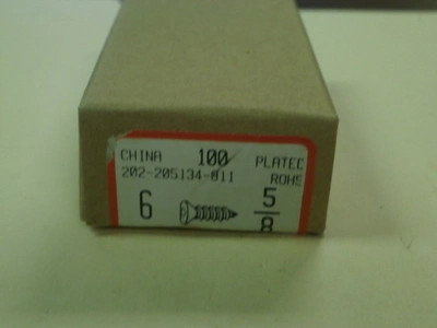 New 202-205134-811 Flat Phillips Sheet metal Zinc-Plated Screws (Qty 500)