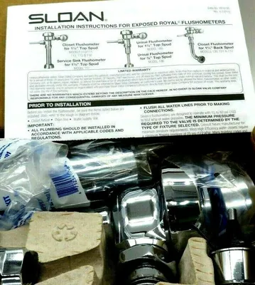 NEW SLOAN ROYAL 111 FLUSHOMETER DUAL FILTERED BYPASS LC CLOSET 1.6 GPF/6.0 LPF