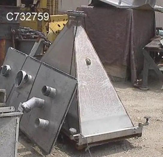Hopper, 18 CF, S/st, 30" x 70" x 46", Load Cells #C732759