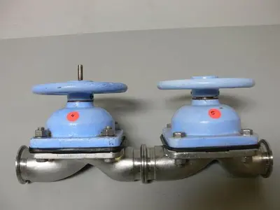 USED STAINLESS STEEL SANITARY 1" DIAPHRAGM VALVE