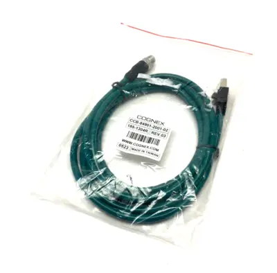 New | in-Stock Cognex In-Sight Ethernet Cable RJ45 to M12 X-Coded Connector Accessories Michigan US | Maverick Industrial Sales #1397788