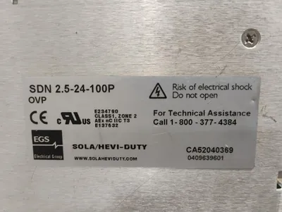 EGS SDN 2.5-24-100P PLC Power Supplies | ESS Industrial Equipment Sales (5)